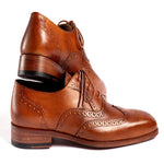 Paul Parkman Leather Wingtip Oxfords Mid Brown