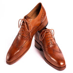 Paul Parkman Leather Wingtip Oxfords Mid Brown