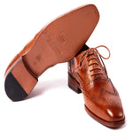 Paul Parkman Leather Wingtip Oxfords Mid Brown