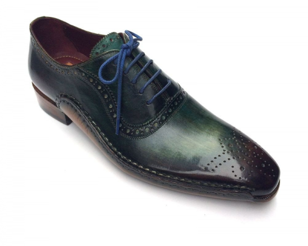 Paul Parkman Medallion Toe Oxfords Green / Purple