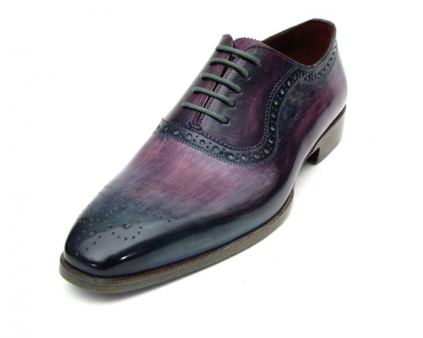 Paul Parkman Medallion Toe Oxfords Purple / Navy