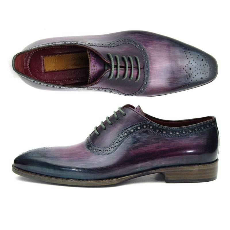 Paul Parkman Medallion Toe Oxfords Purple / Navy