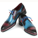 Paul Parkman Norwegian Welt Cap Toe Derby Shoes Blue / Purple