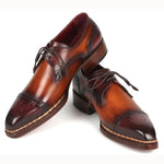 Paul Parkman Norwegian Welt Cap Toe Derby Shoes Bordeaux / Brown