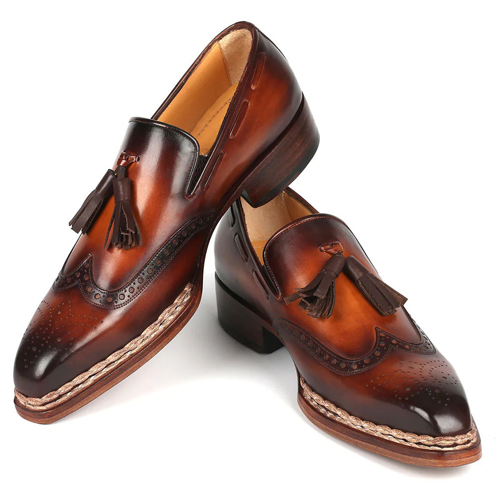 Paul Parkman Norwegian Welt Tassel Loafers Brown