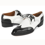 Paul Parkman Norwegian Welt Wingtip Shoes Black / White