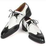 Paul Parkman Norwegian Welt Wingtip Shoes Black / White