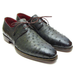 Paul Parkman Ostrich Quill Dress Shoes Green