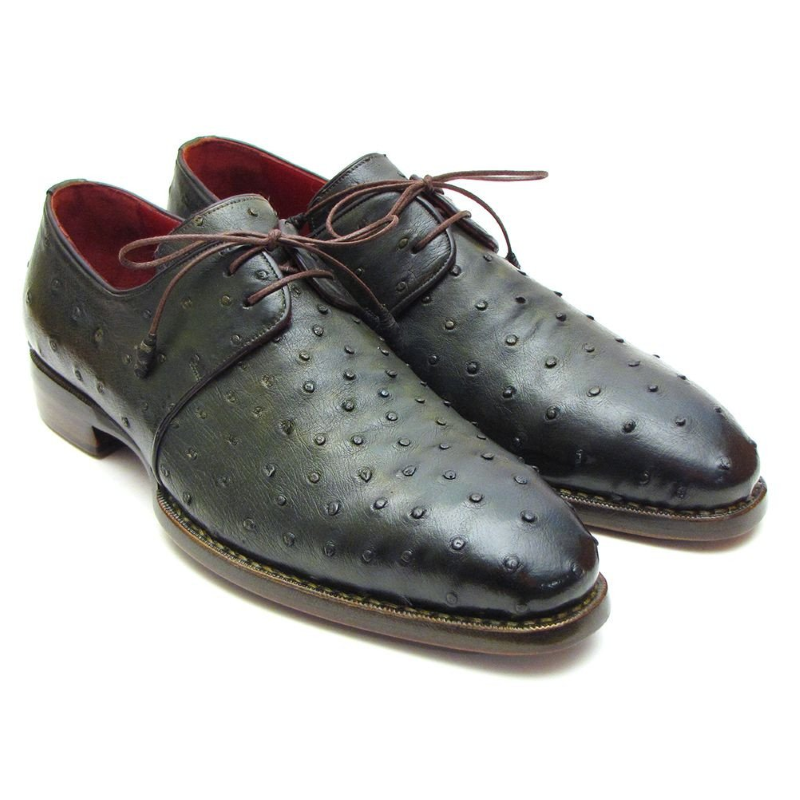 Paul Parkman Ostrich Quill Dress Shoes Green