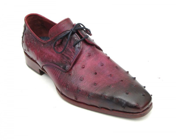 Paul Parkman Ostrich Quill Derby Shoes Lilac