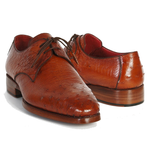 Paul Parkman Ostrich Quill Derby Shoes Tobacco