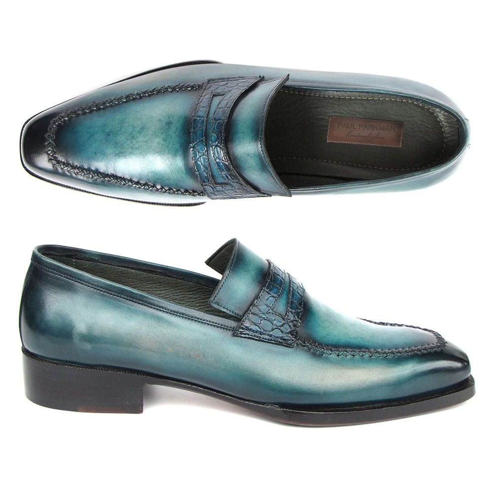 Paul Parkman Patina Loafers Turquoise