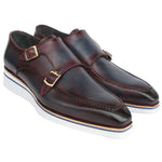 Paul Parkman Patina Smart Casual Double Monkstrap Blue / Bordeaux