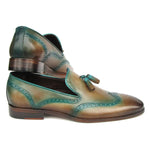 Paul Parkman Patina Tassel Loafers Olive / Green
