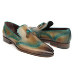 Paul Parkman Patina Tassel Loafers Olive / Green