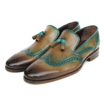 Paul Parkman Patina Tassel Loafers Olive / Green