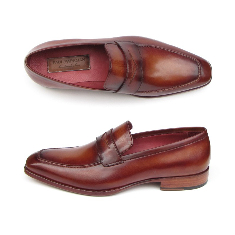 Paul Parkman Penny Loafers Tobacco / Bordeaux