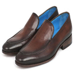 Paul Parkman Perforated Leather Loafers Brown