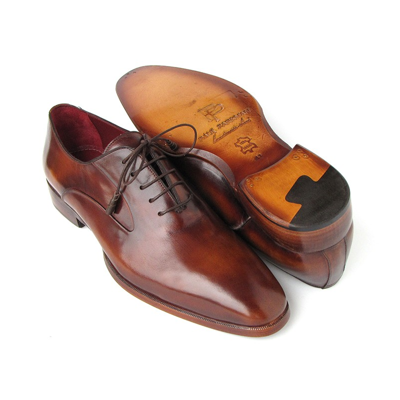 Paul Parkman Plain Toe Calfskin Oxfords Brown