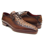 Paul Parkman Python & Calfskin Bicycle Toe Shoes Brown