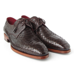 Paul Parkman Python Derby Shoes Brown