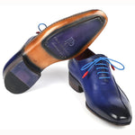 Paul Parkman Side Handsewn Leather Oxford Shoes Blue