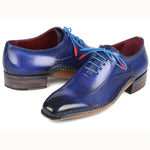 Paul Parkman Side Handsewn Leather Oxford Shoes Blue