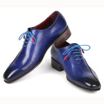 Paul Parkman Side Handsewn Leather Oxford Shoes Blue
