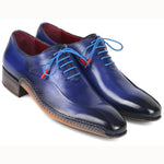 Paul Parkman Side Handsewn Leather Oxford Shoes Blue