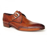 Paul Parkman Side Sewn Monk Strap Shoes Tobacco