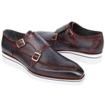Paul Parkman Smart Casual Monkstraps Shoes Blue / Bordeaux