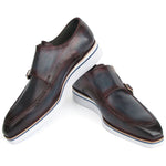 Paul Parkman Smart Casual Monkstraps Shoes Blue / Bordeaux
