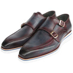 Paul Parkman Smart Casual Monkstraps Shoes Blue / Bordeaux