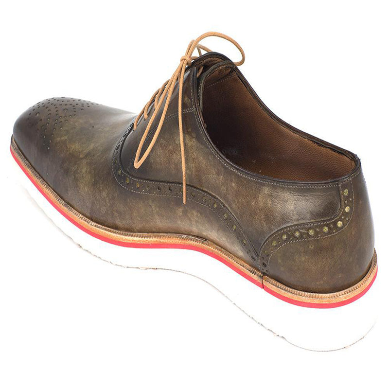 Paul Parkman Smart Casual Oxford Shoes Army Green