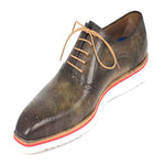 Paul Parkman Smart Casual Oxford Shoes Army Green