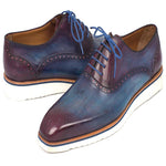 Paul Parkman Smart Casual Oxford Shoes Blue & Purple