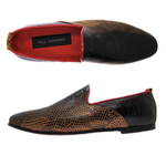 Paul Parkman Snake Printed Loafer Brown