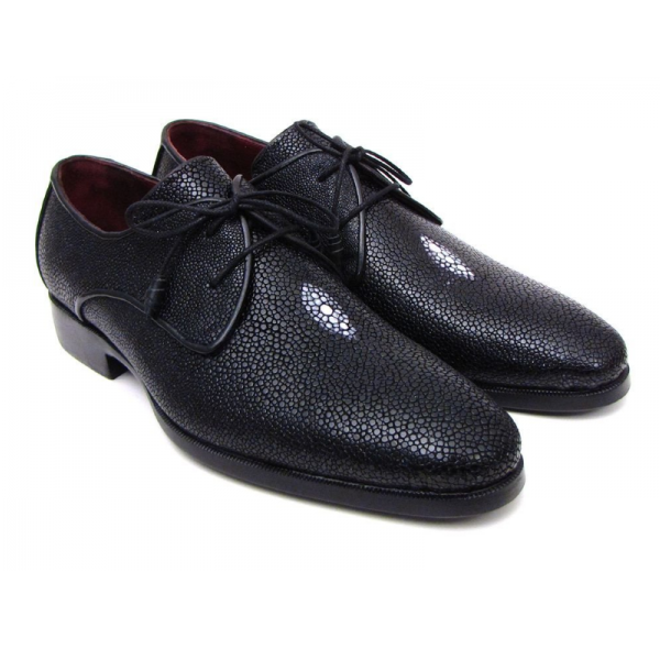 Paul Parkman Goodyear Welt Stingray Shoes Black