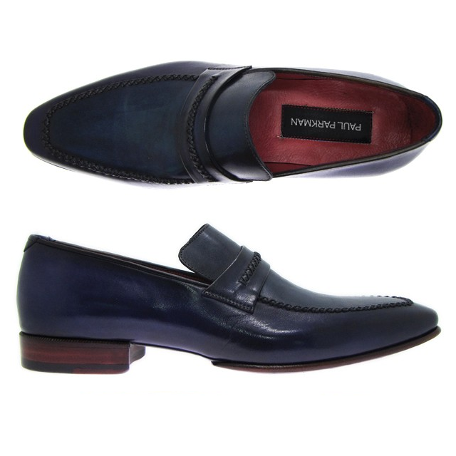 Paul Parkman Strap Loafer Blue