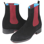 Paul Parkman Suede Chelsea Boots Black