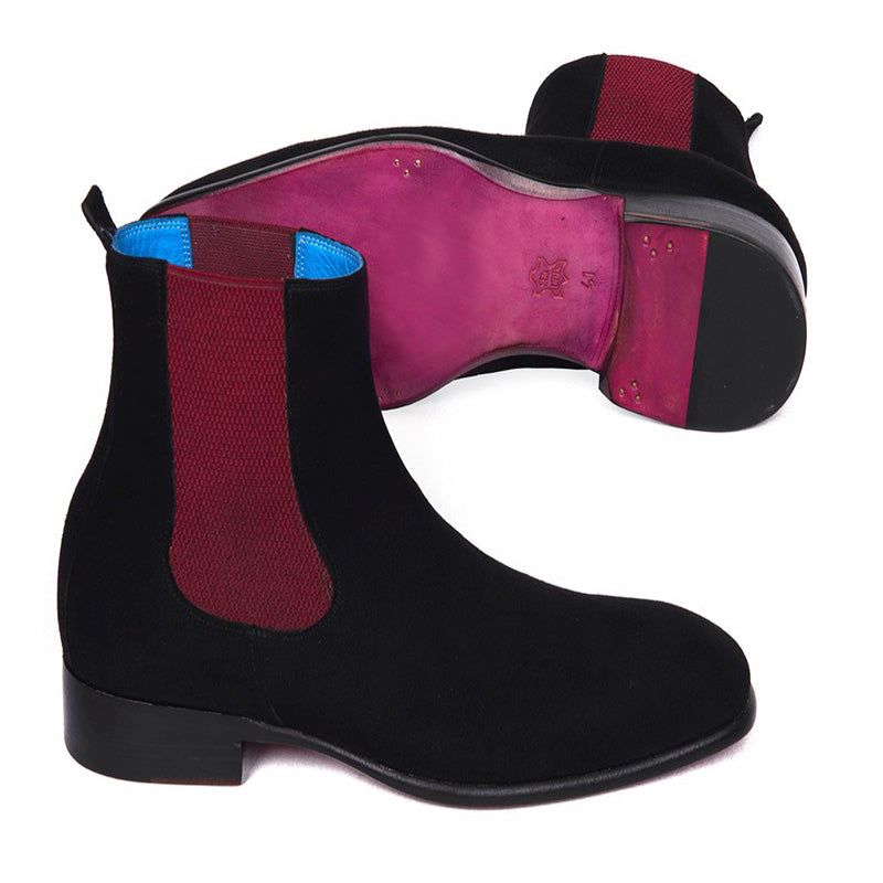 Paul Parkman Suede Chelsea Boots Black