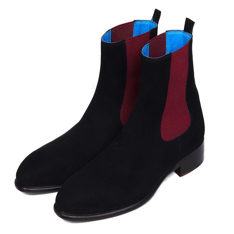 Paul Parkman Suede Chelsea Boots Black