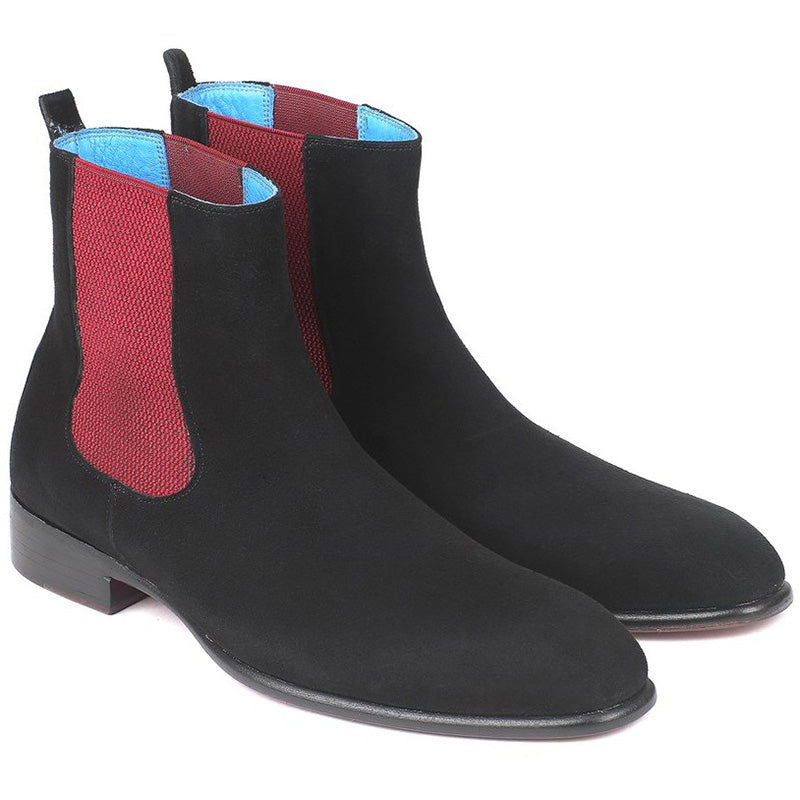 Paul Parkman Suede Chelsea Boots Black