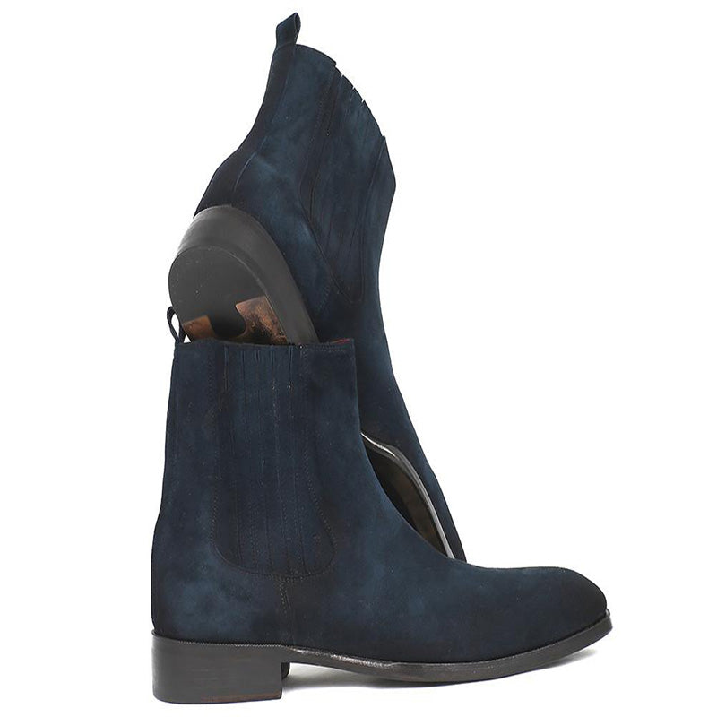 Paul Parkman Suede Chelsea Boots Navy