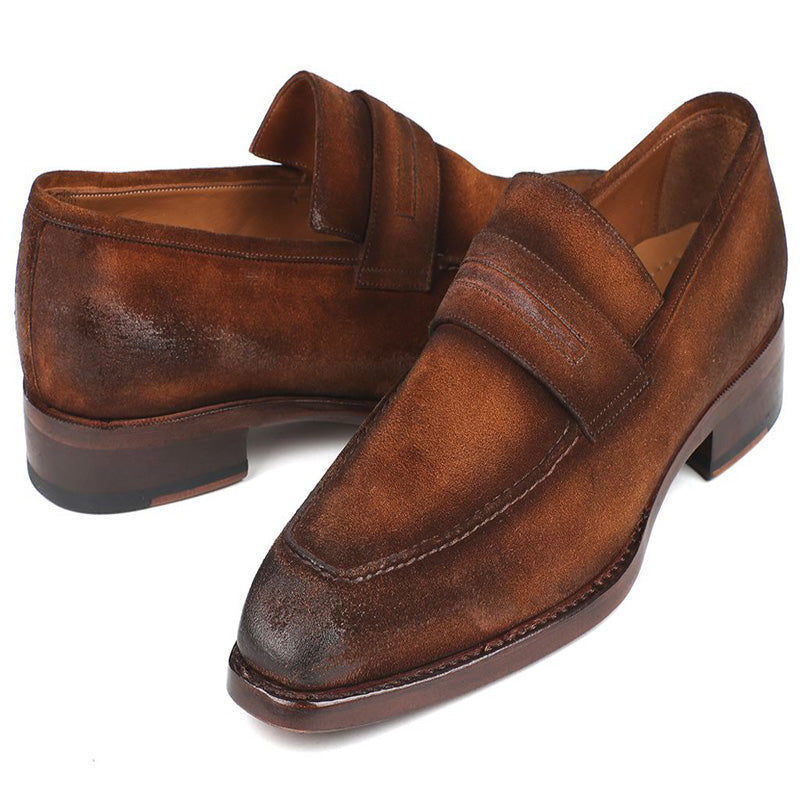 Paul Parkman Suede Loafers Antique Brown
