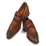 Paul Parkman Suede Loafers Antique Brown