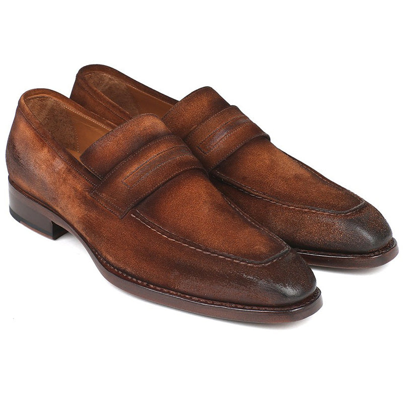Paul Parkman Suede Loafers Antique Brown