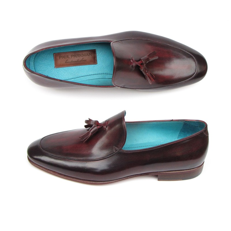 Paul Parkman Tassel Loafers Black / Burgundy