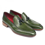 Paul Parkman Calfskin Tassel Loafers Green