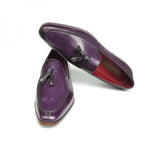 Paul Parkman Calfskin Tassel Loafers Purple